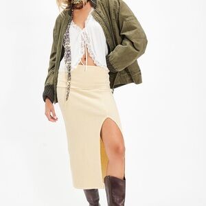 Free People NWT One Pari Midi Skirt - Size Small